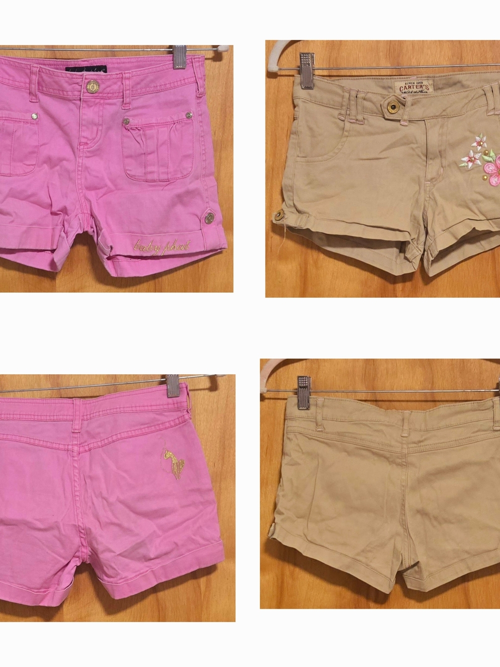BUNDLE BABY PHAT AND CARTER'S DESIGNER FASHION GIRL SHORTS
